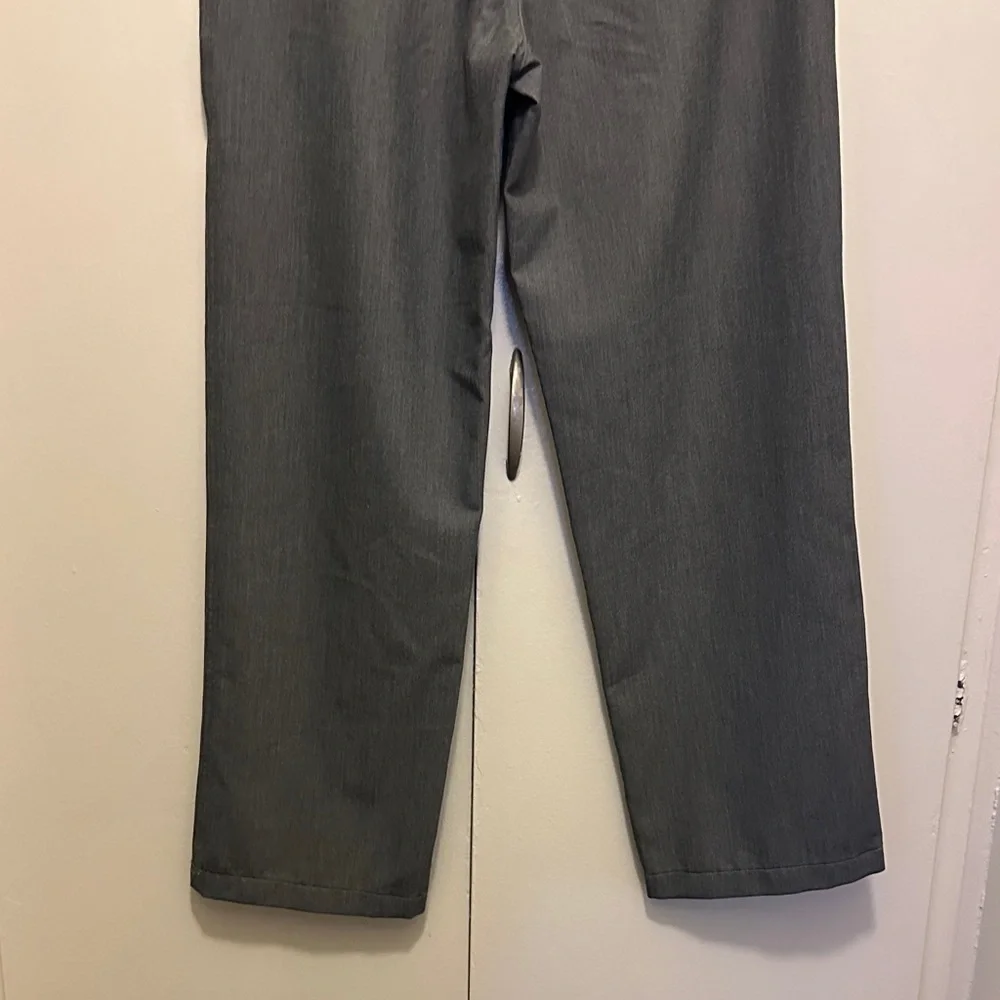 Figs Charcoal Pants with Teal Drawstring